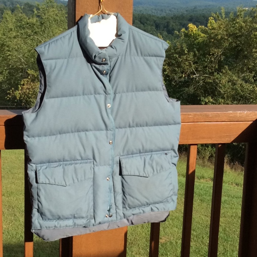 Down vest in man’s size large.